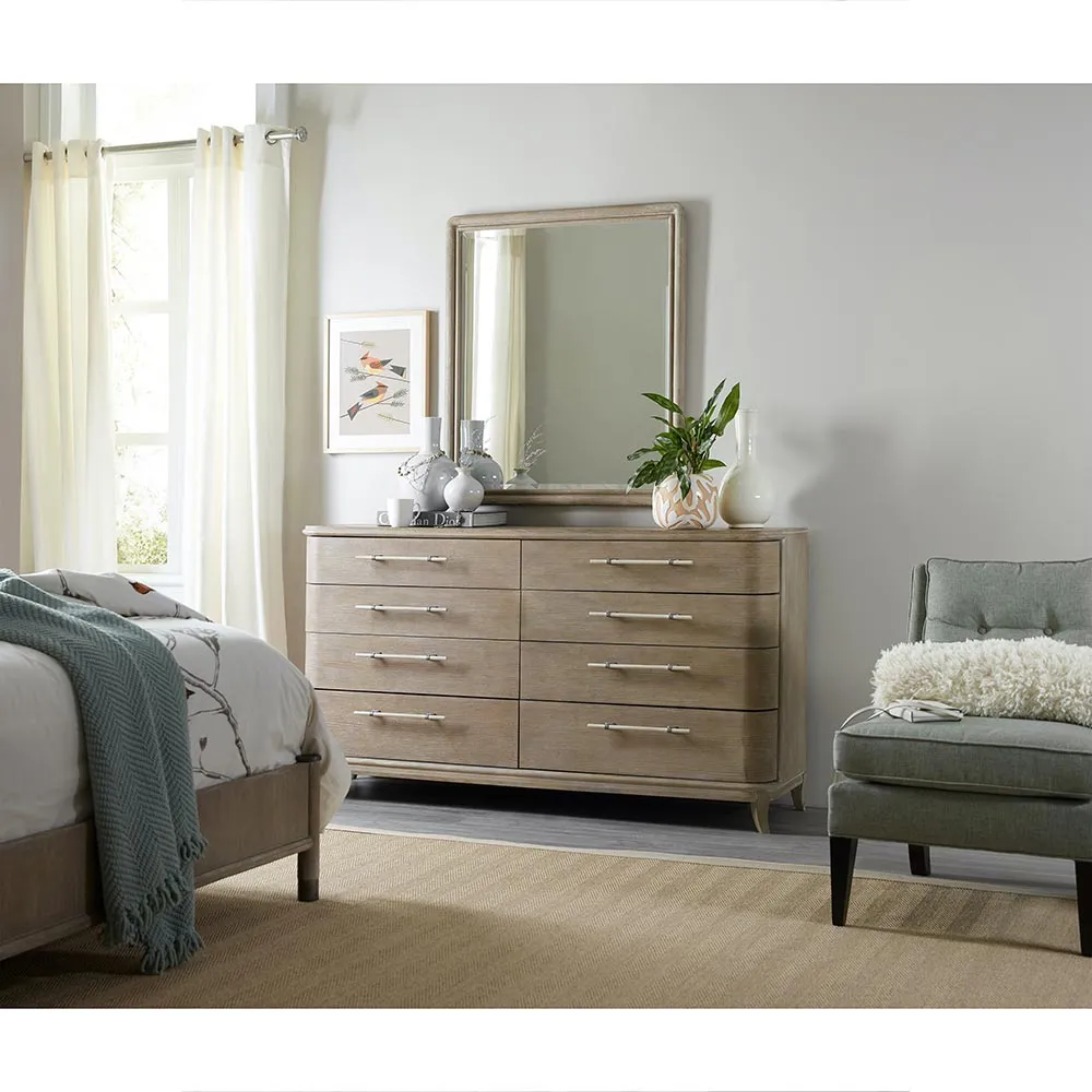 Areena 8 Drawer Double Dresser - Taupe, Wood
