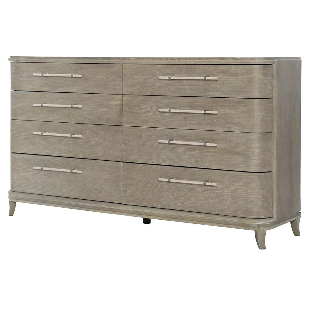 Areena 8 Drawer Double Dresser - Taupe, Wood