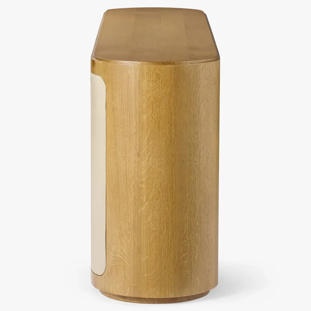 Argo Shagreen Oak Wood Sideboard - Brown