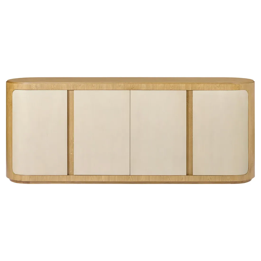 Argo Shagreen Oak Wood Sideboard - Brown