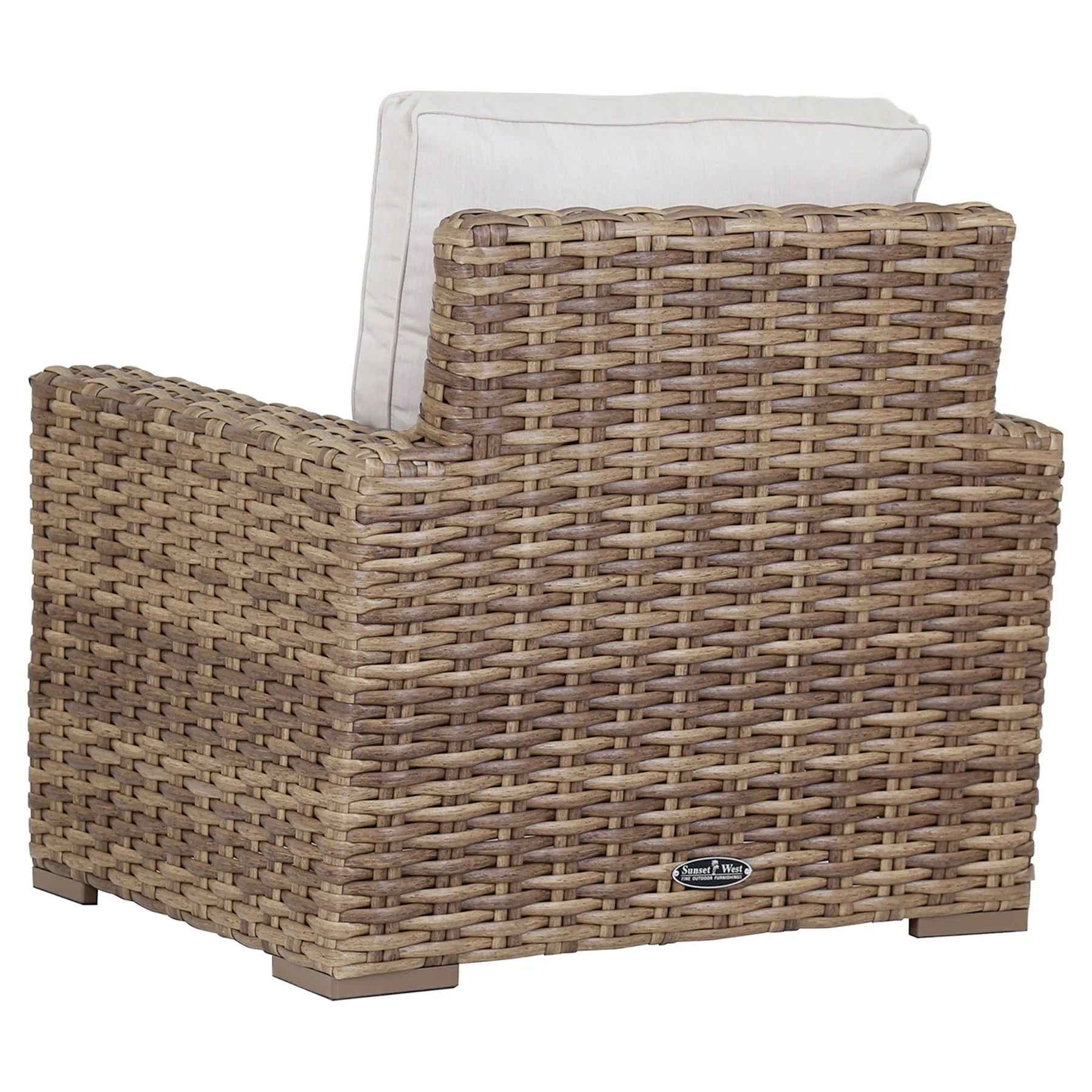 Aria Outdoor Accent Club Chair - Brown, Wicker