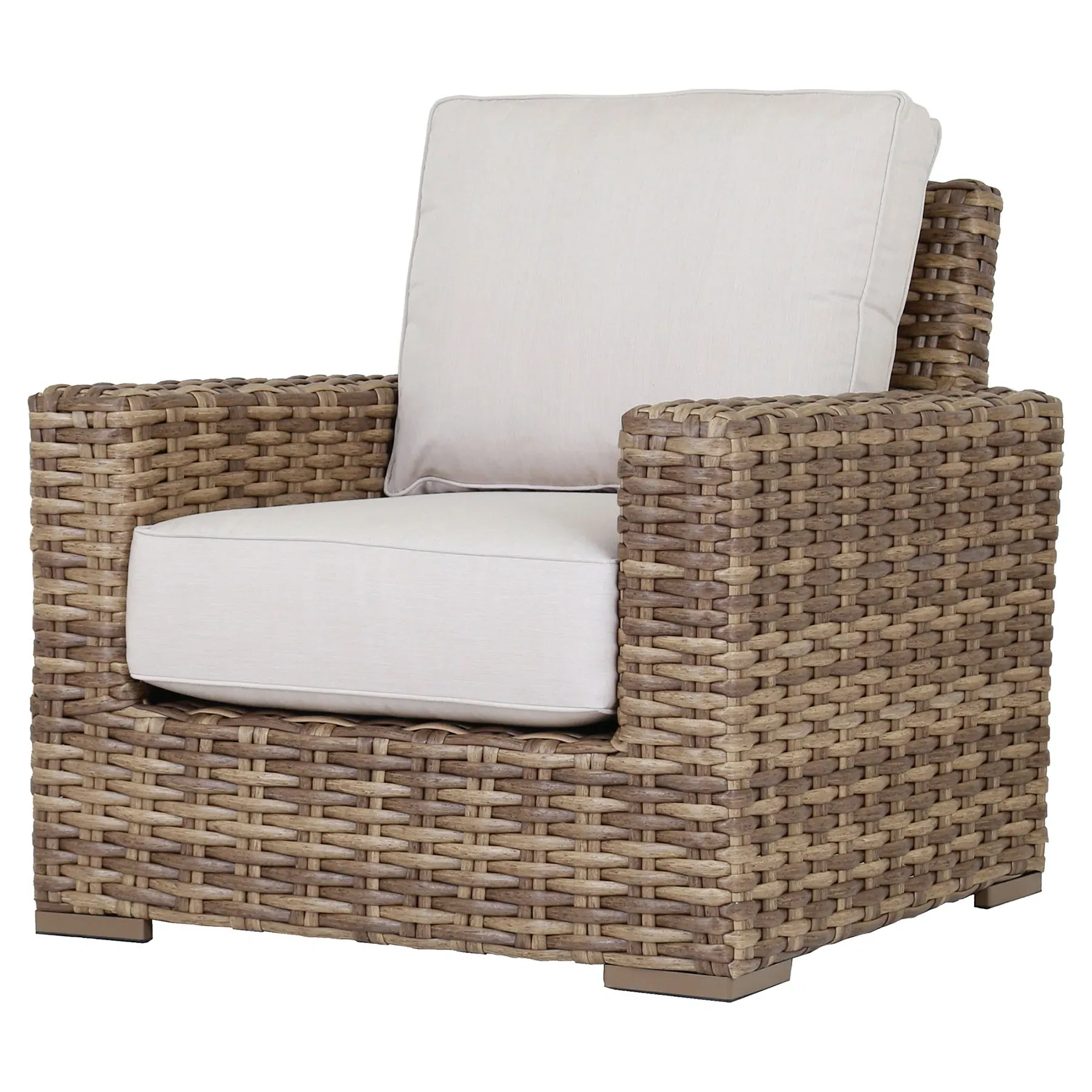 Aria Outdoor Accent Club Chair - Brown, Wicker