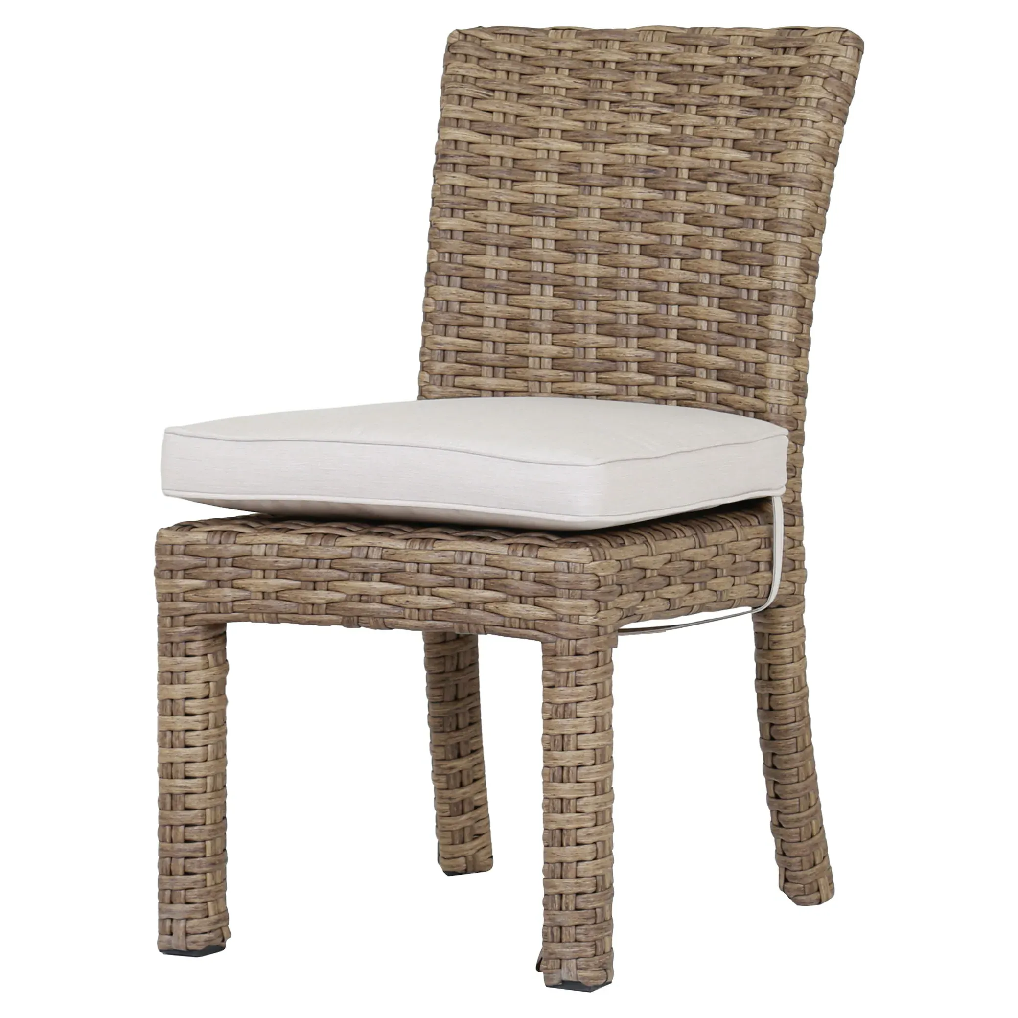 Aria Outdoor Dining Side Chair - Brown, Wicker