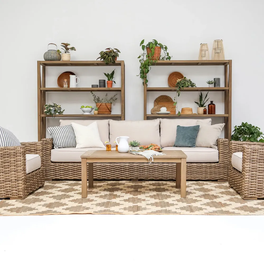 Aria Outdoor Sofa - Brown, Wicker