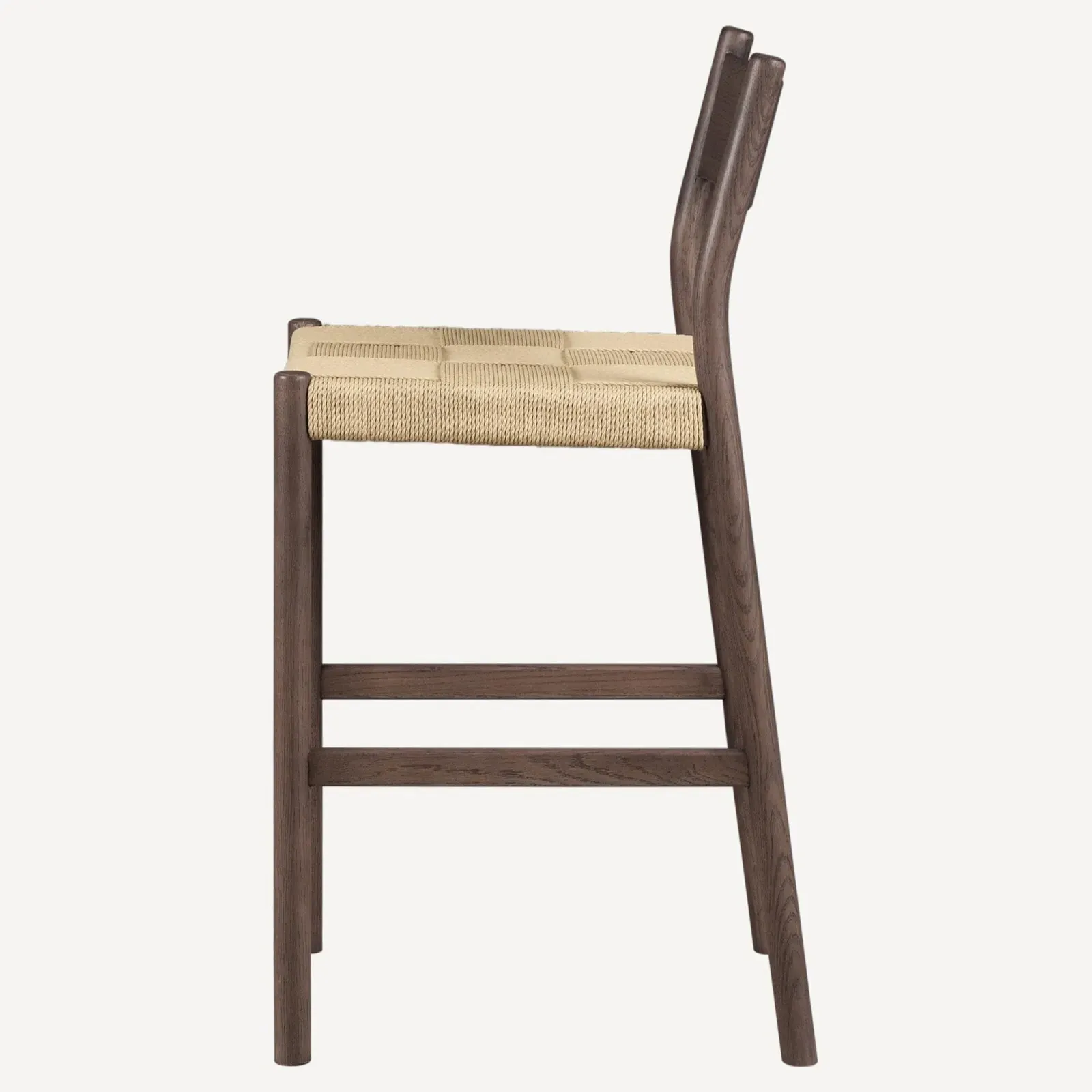 Aria Woven Cord Counter Stool - Brown, Oak