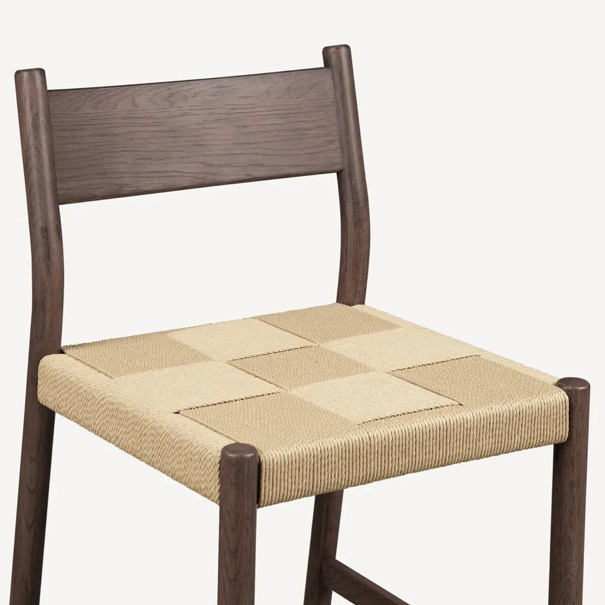 Aria Woven Cord Counter Stool - Brown, Oak