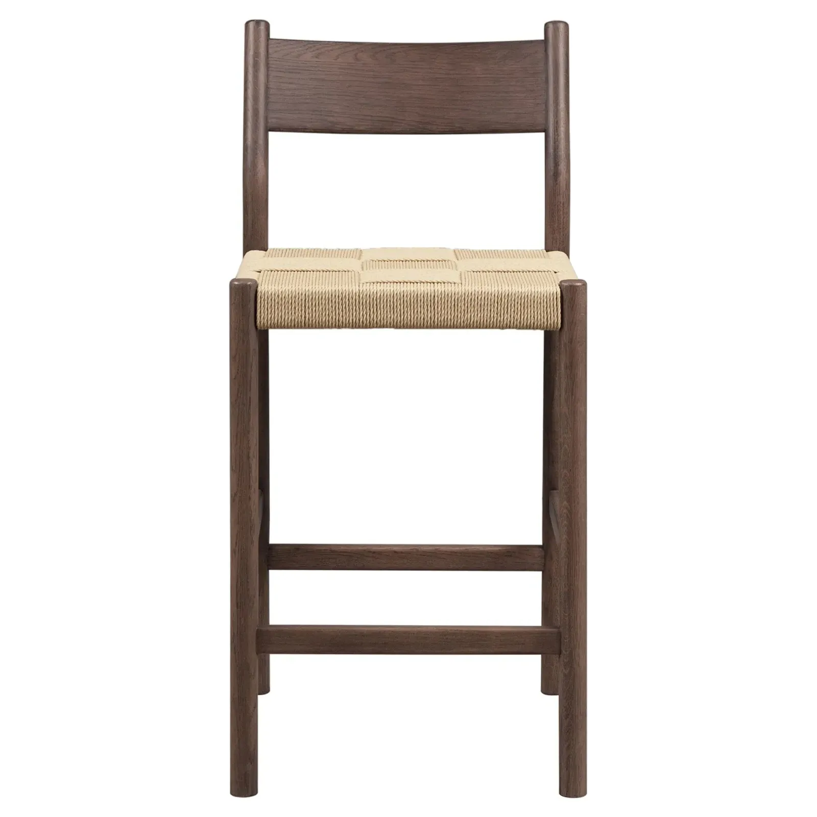 Aria Woven Cord Counter Stool - Brown, Oak image
