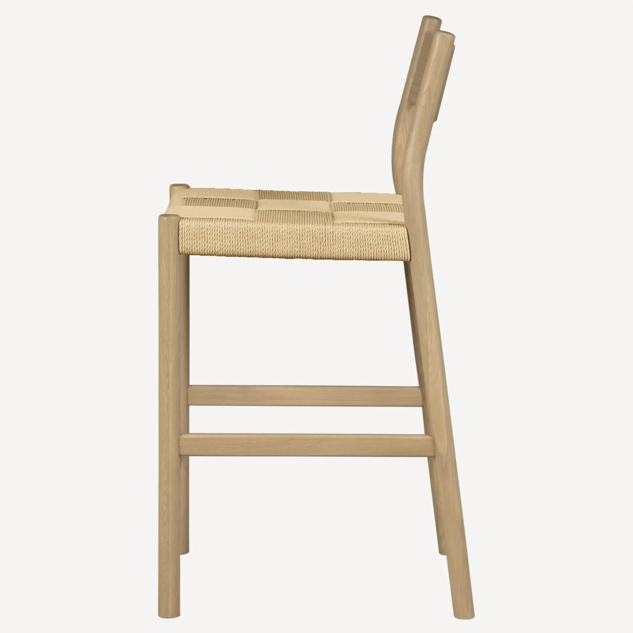 Aria Woven Cord Counter Stool - Natural, Oak