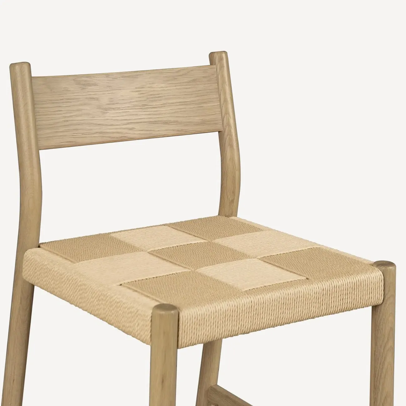 Aria Woven Cord Counter Stool - Natural, Oak