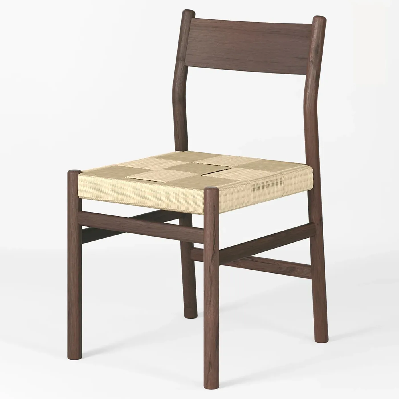 Aria Woven Cord Dining Chair Set of 2 - Brown, Oak