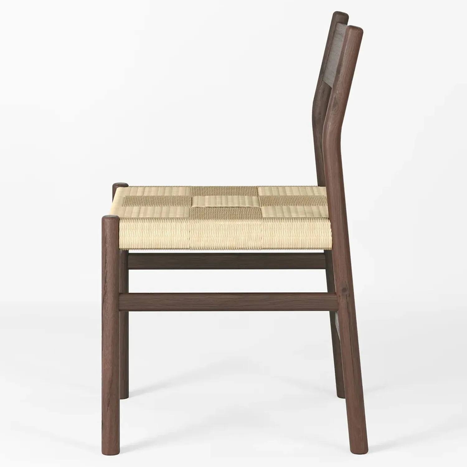 Aria Woven Cord Dining Chair Set of 2 - Brown, Oak