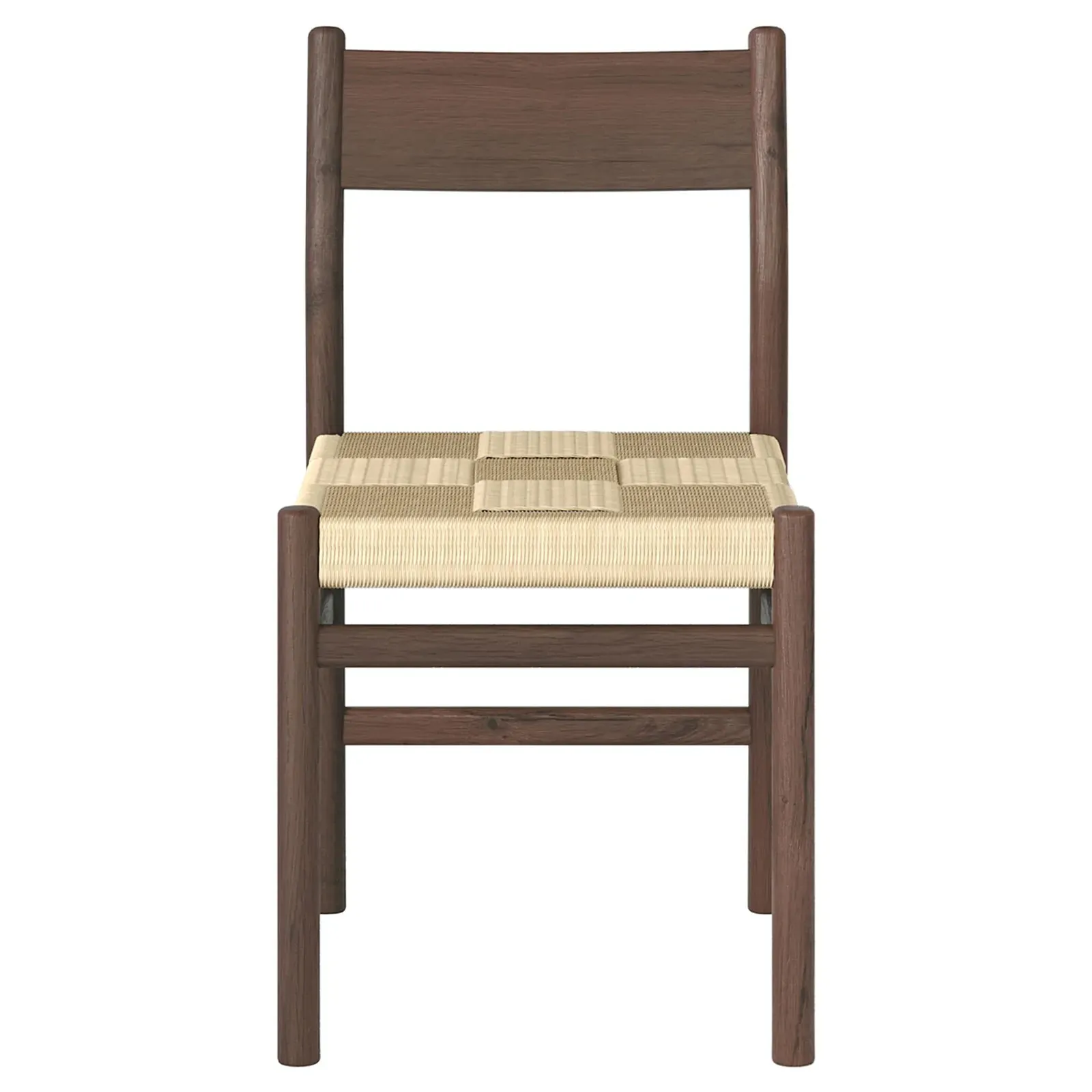 Aria Woven Cord Dining Chair Set of 2 - Brown, Oak