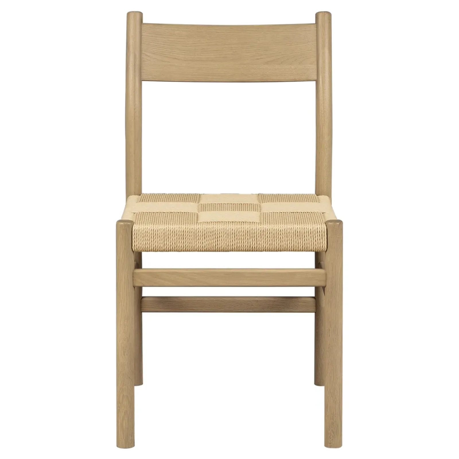 Aria Woven Cord Dining Chair Set of 2 - Natural, Oak