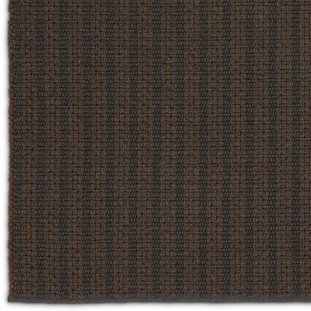 Arian Striped Indoor Outdoor Runner Rug - Brown, Polypropylene