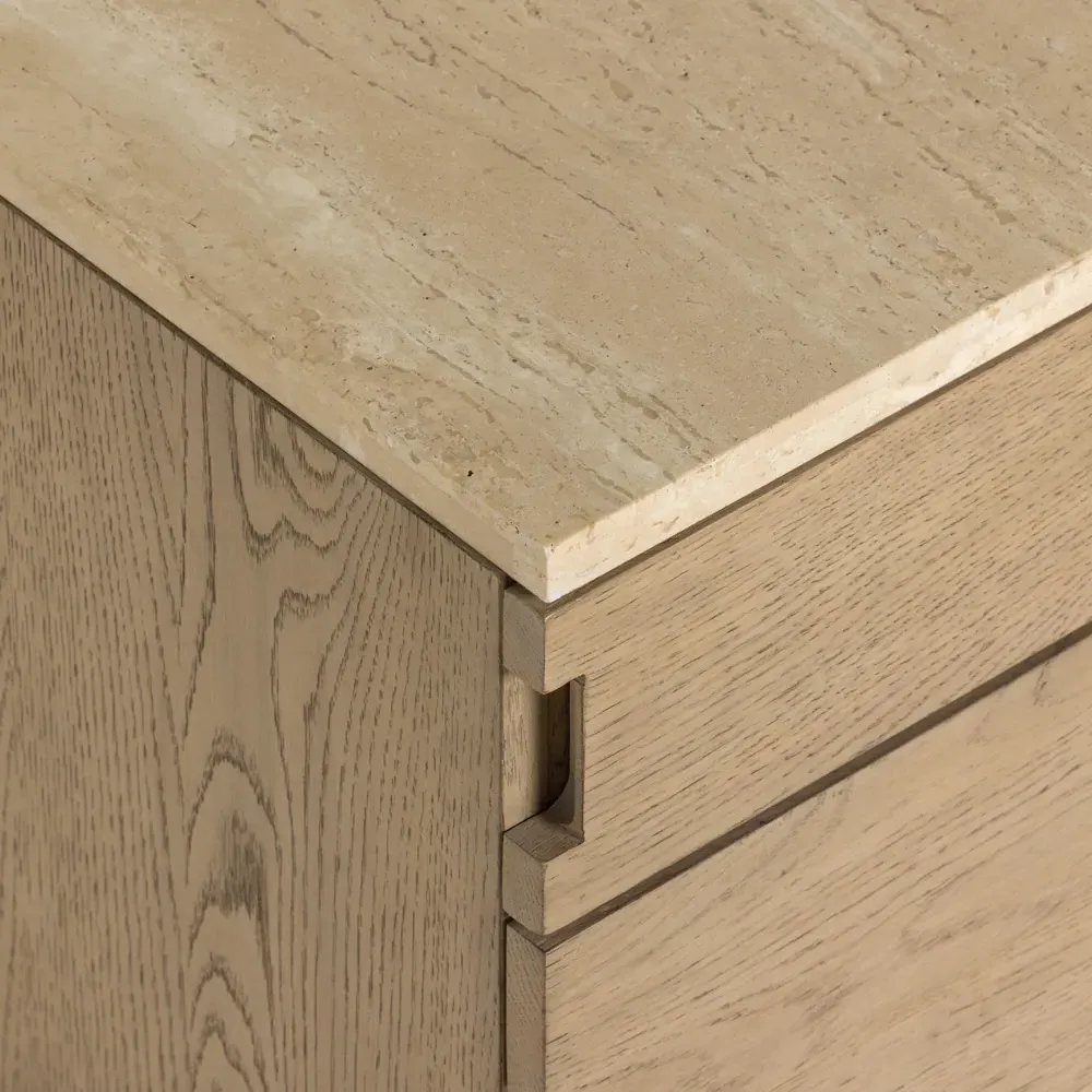 Ariane 2 Drawer Nightstand - Brown, Oak