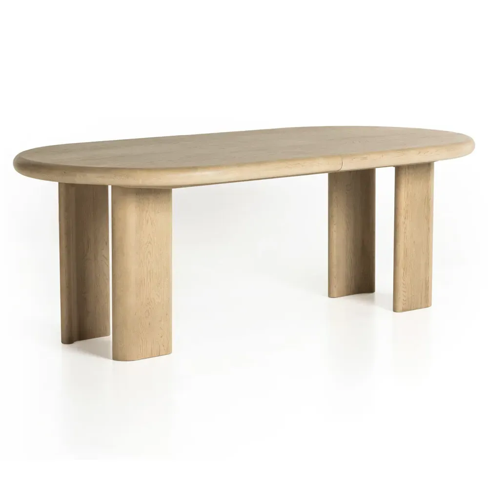 Ariane Oval Extendable Dining Table - Light Oak