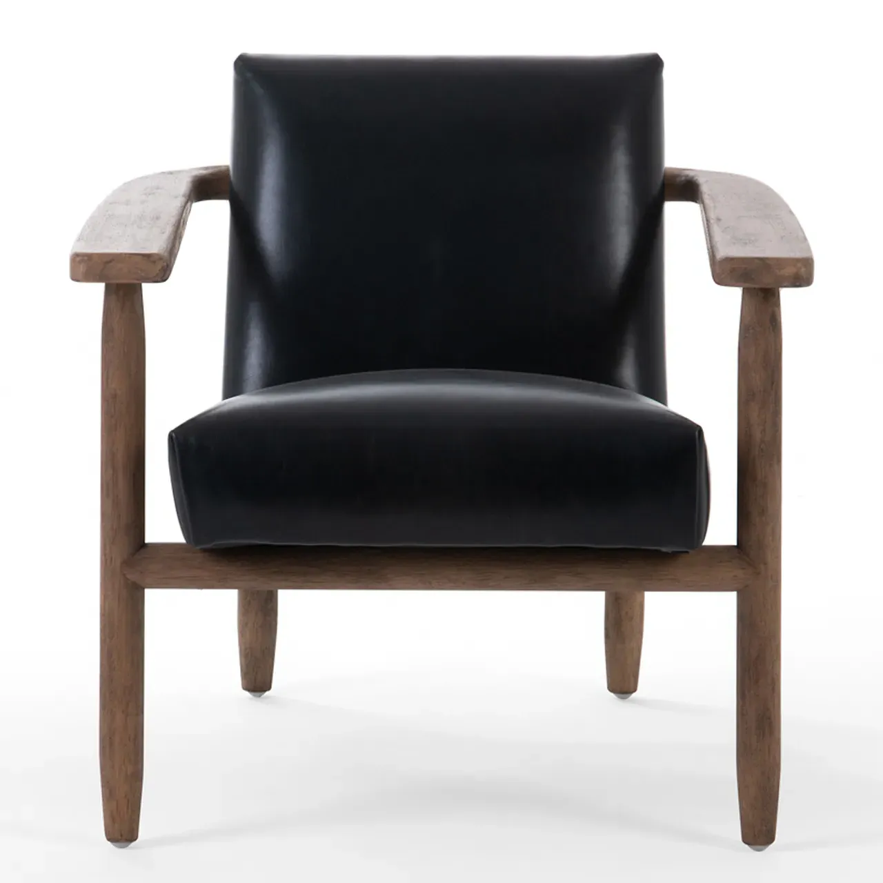 Arianne Occasional Arm Chair - Black, Leather