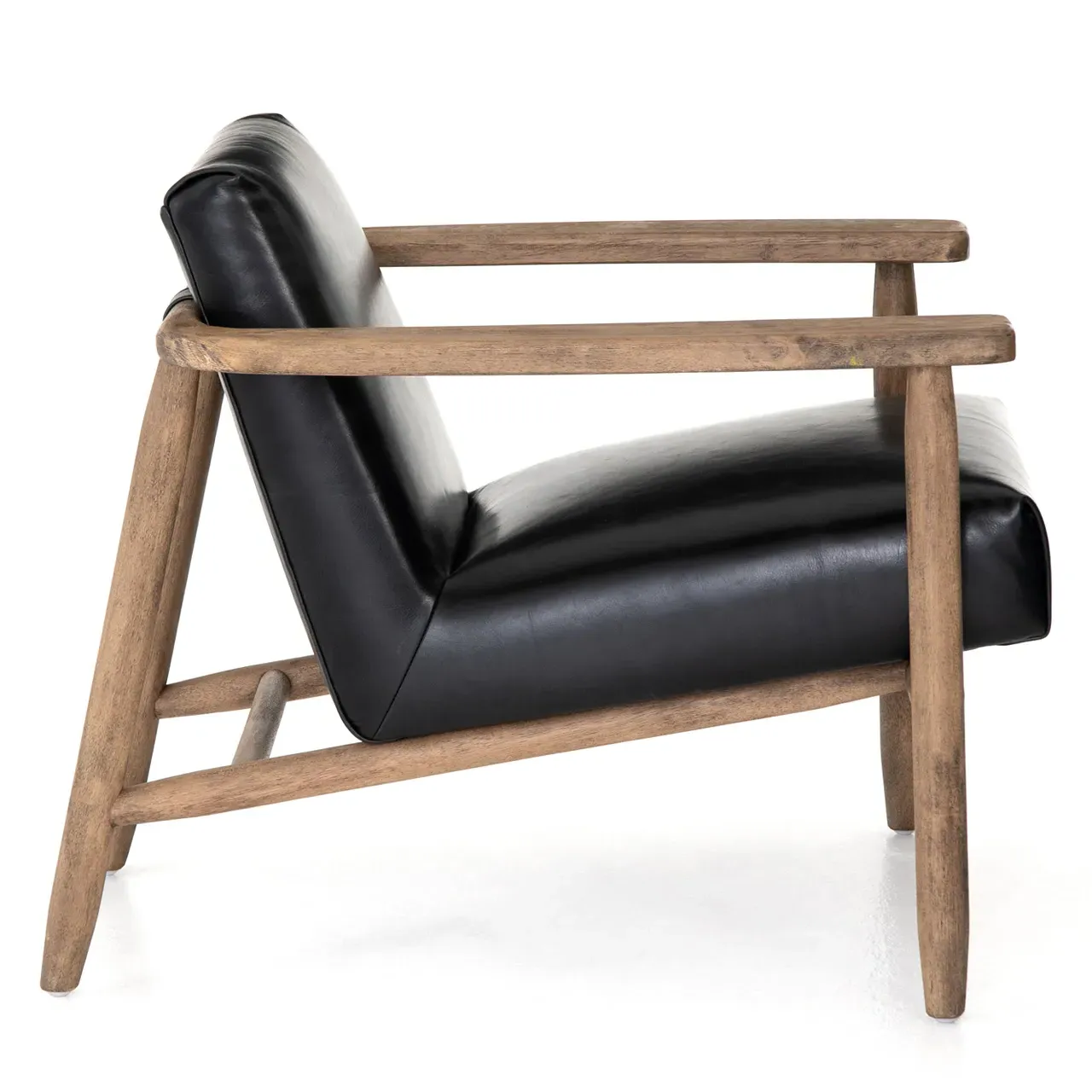Arianne Occasional Arm Chair - Black, Leather