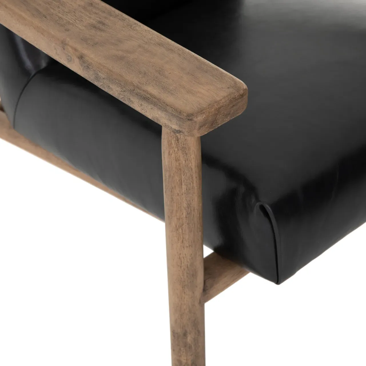 Arianne Occasional Arm Chair - Black, Leather