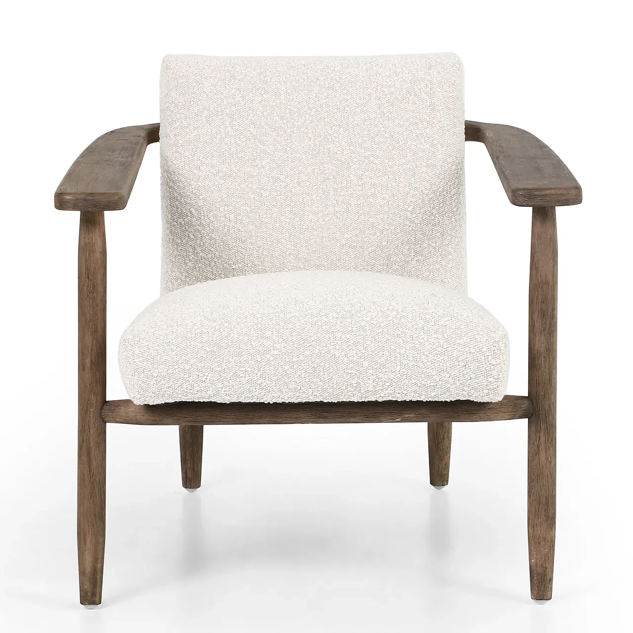 Arianne Occasional Arm Chair - White, Boucle
