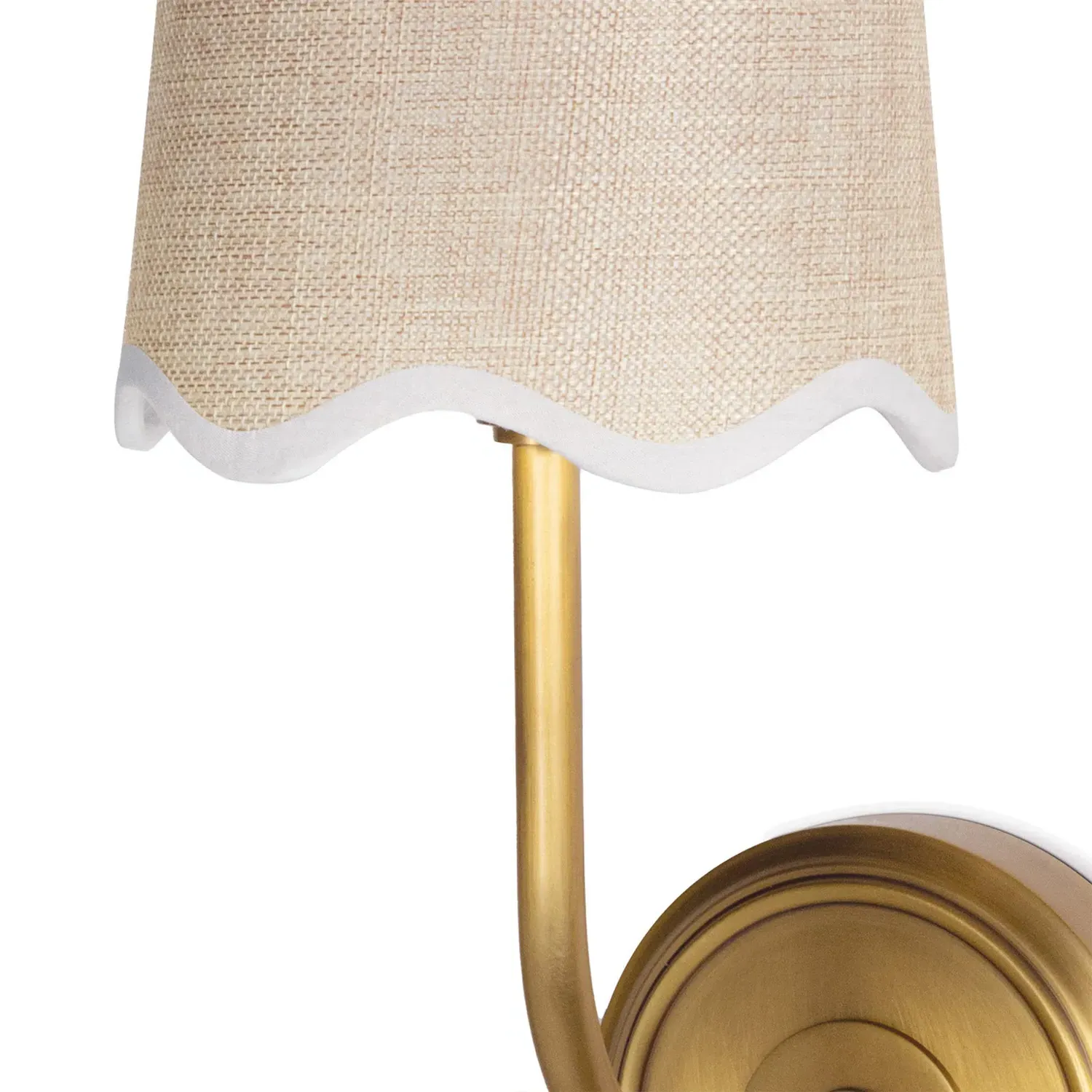 Ariel Armed Wall Sconce - Natural Brass, Steel