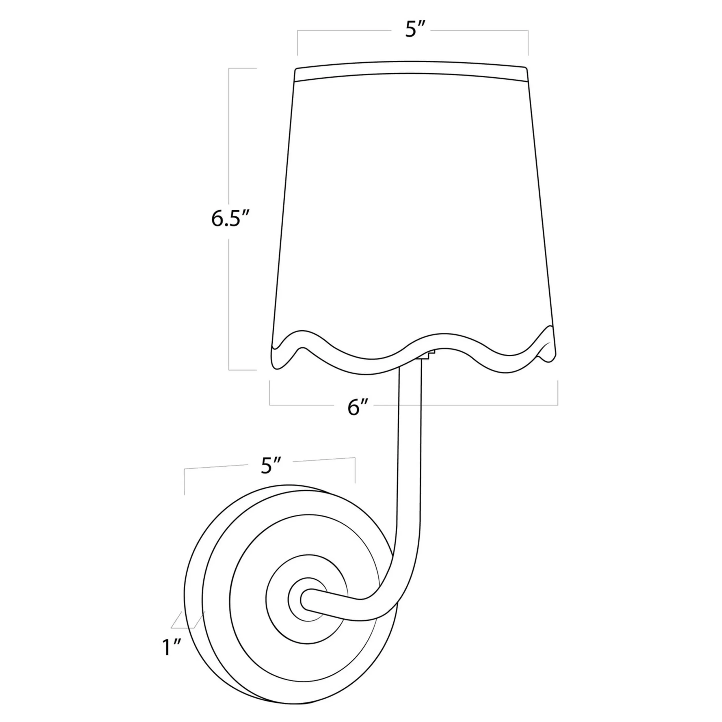 Ariel Armed Wall Sconce - Natural Brass, Steel