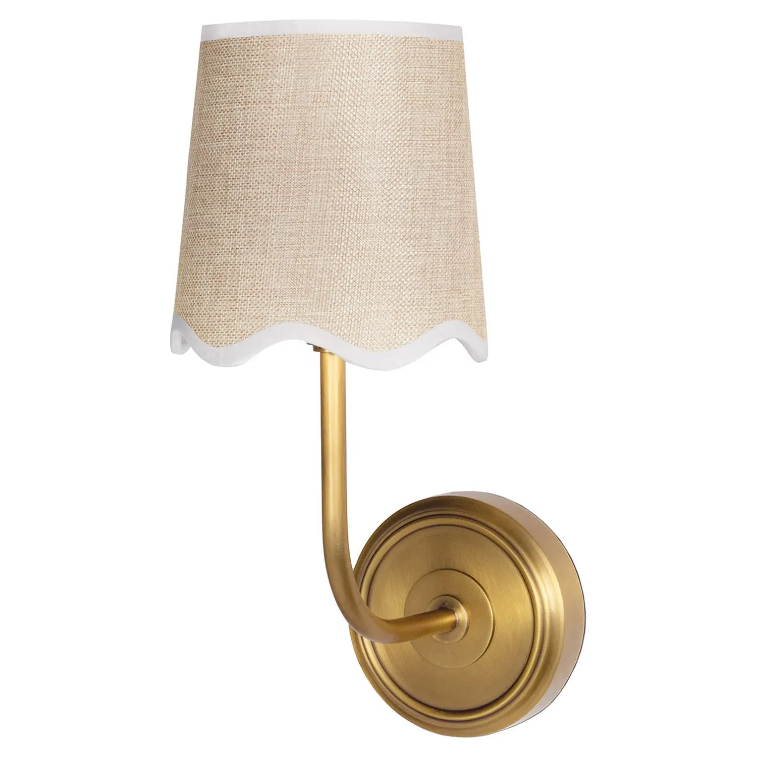 Ariel Armed Wall Sconce - Natural Brass, Steel image