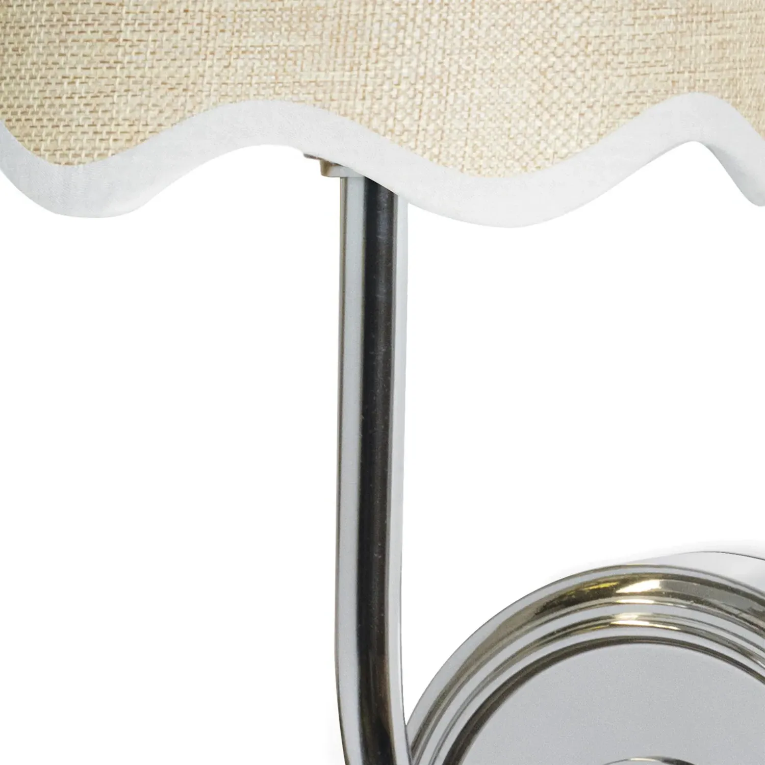 Ariel Armed Wall Sconce - Polished Nickel, Steel