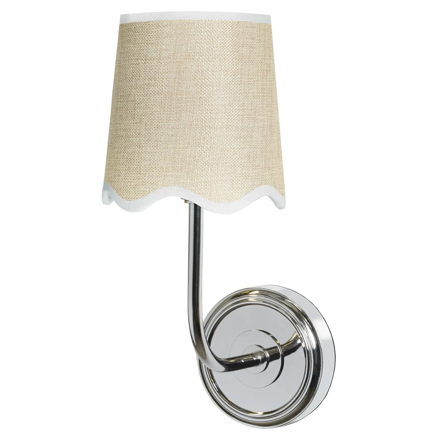 Ariel Armed Wall Sconce - Polished Nickel, Steel