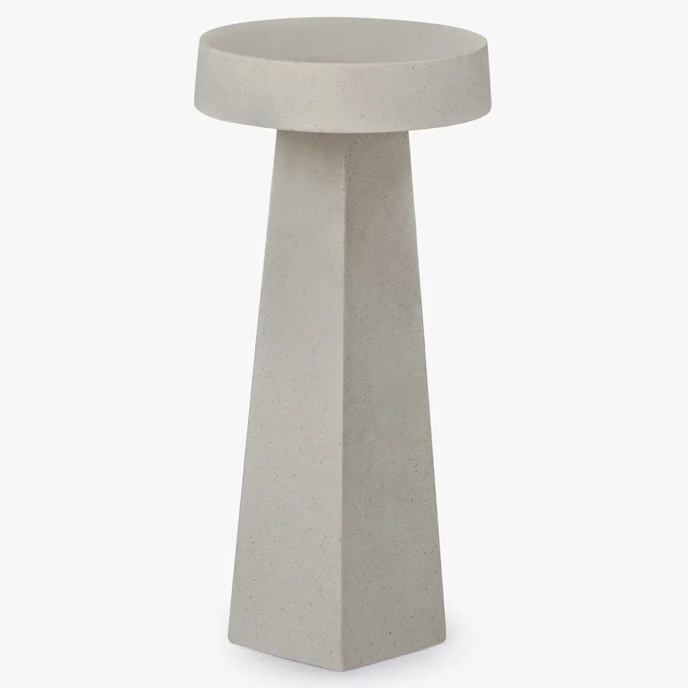 Ariel Drink Table - Off White, Fibercement