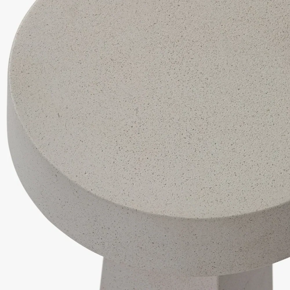 Ariel Drink Table - Off White, Fibercement