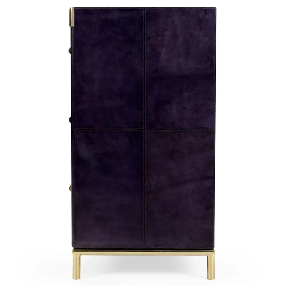 Ariella 3 Drawer Chest Dresser - Blue, Leather