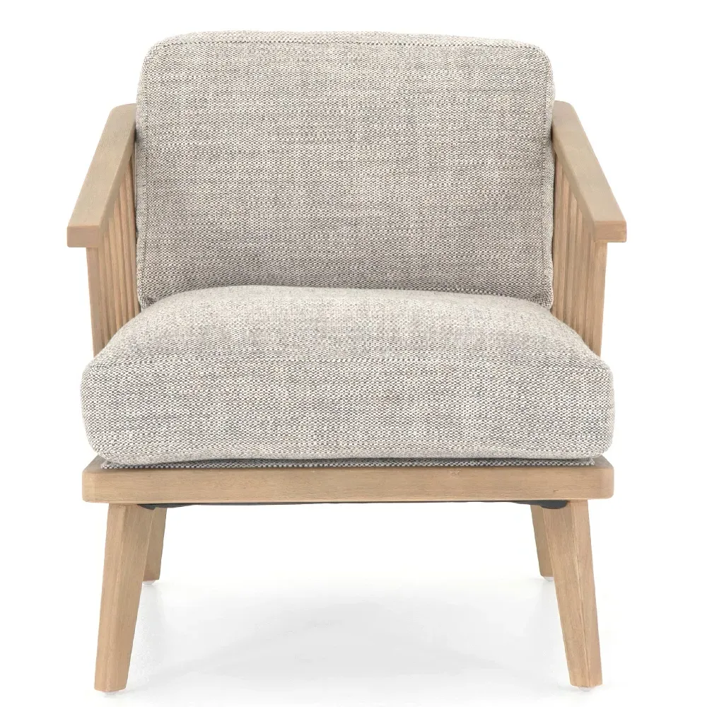Aris Upholstered Arm Chair - Grey, Parawood image