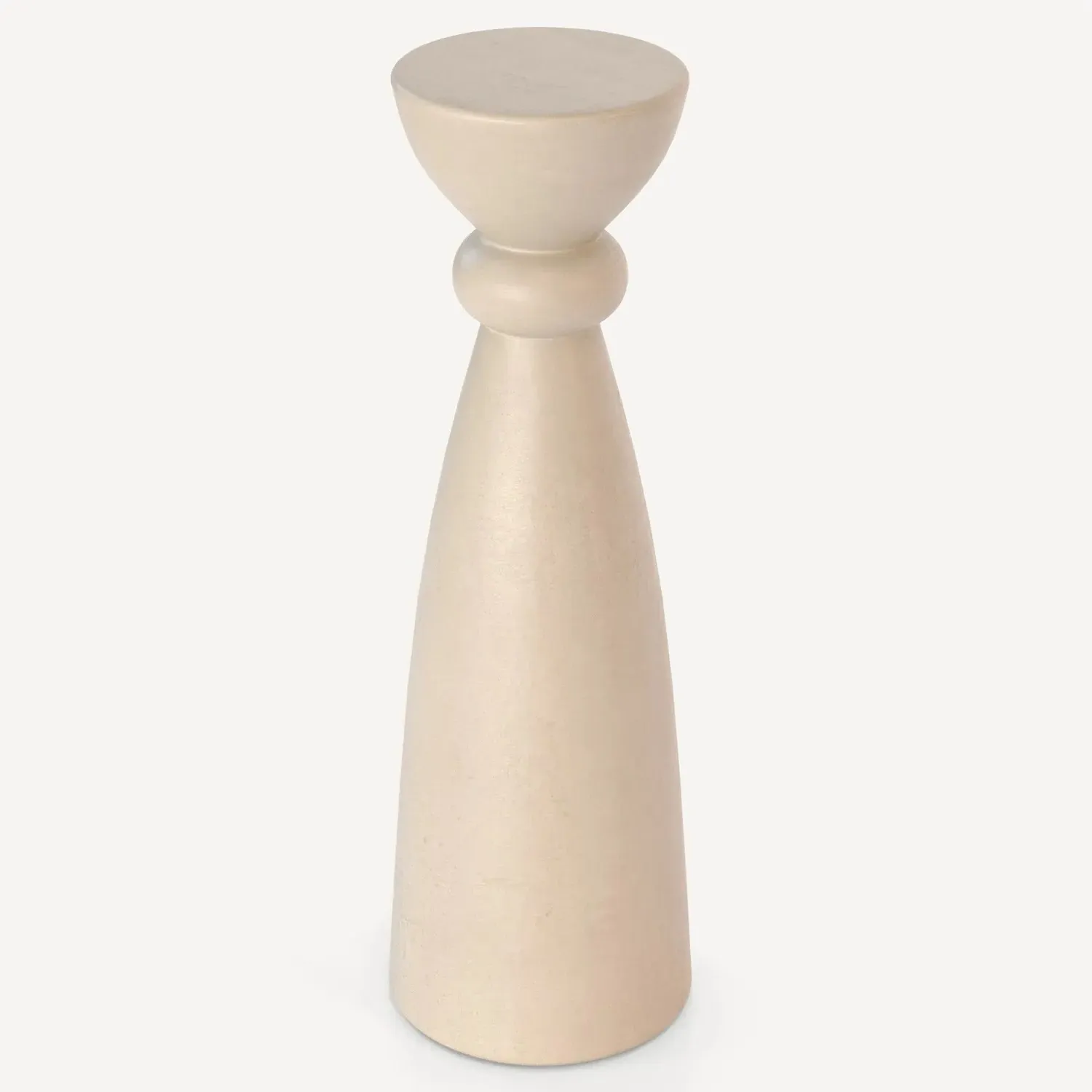 Arlen Round Pedestal Drink Table - Beige, Concrete