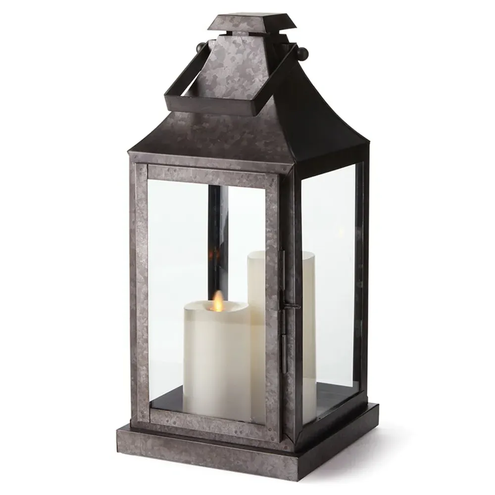 Arlene Small Lantern Candleholder - Black, Metal image