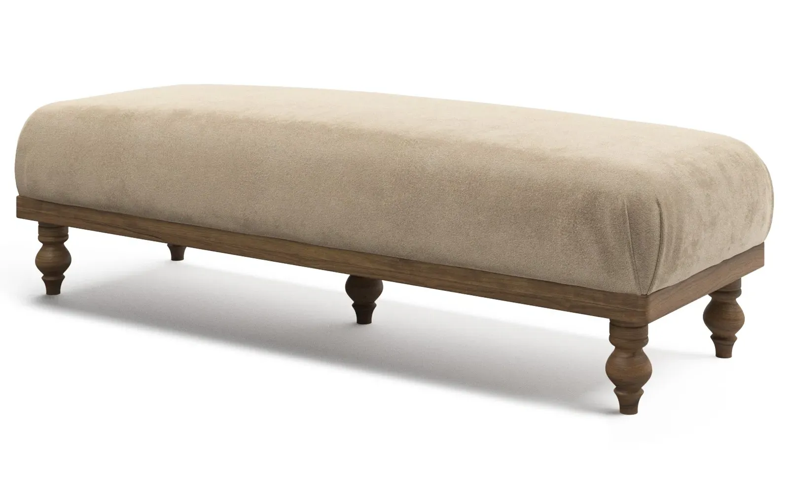 Arlette Bench - Champagne, Performance Velvet