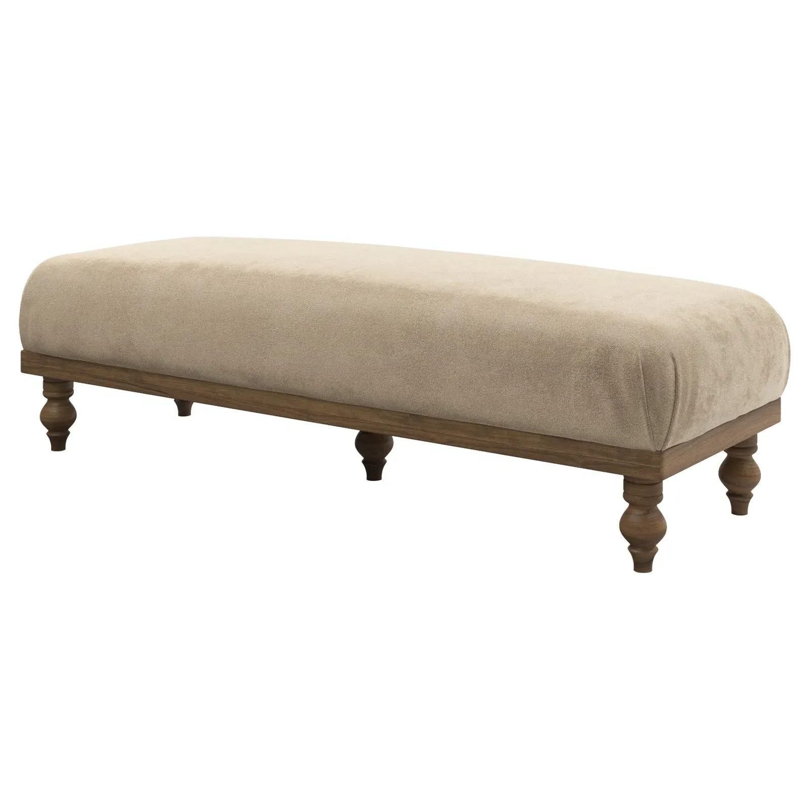 Arlette Bench - Champagne, Performance Velvet