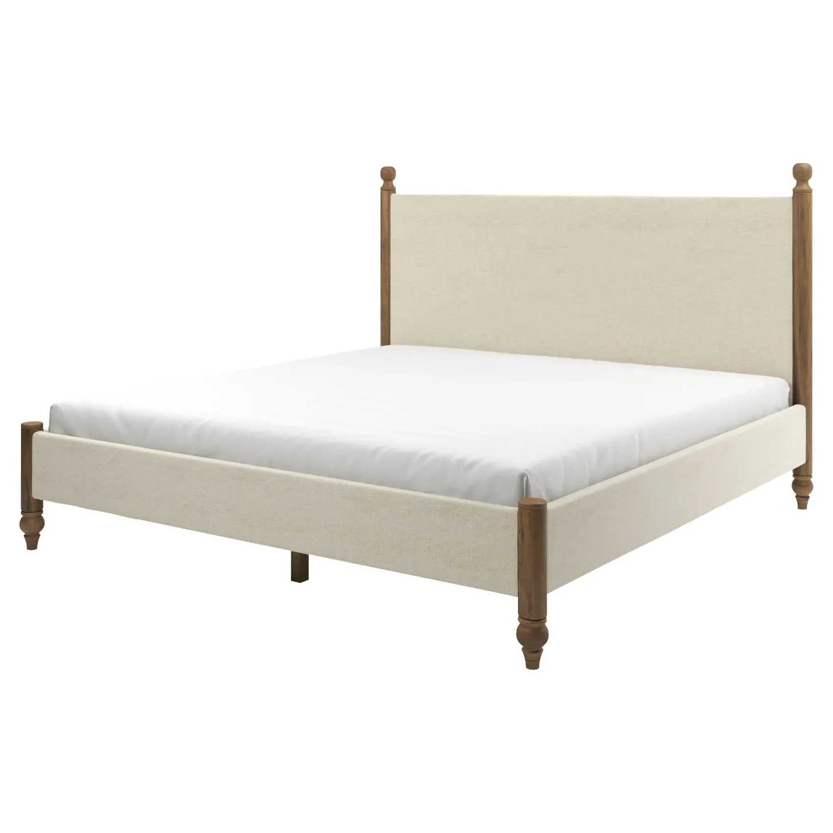 Arlette Cal King Bed Frame - Sea Salt