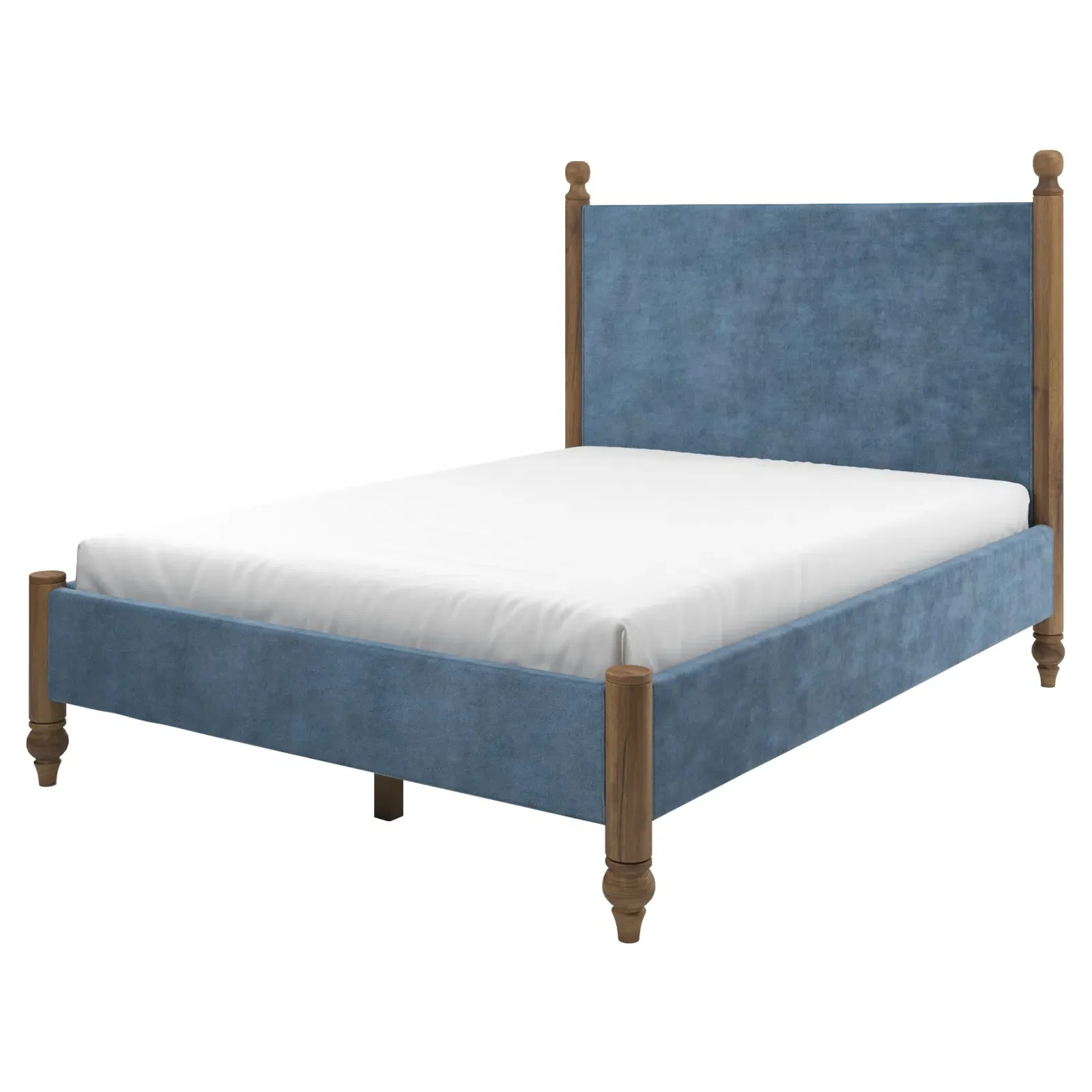 Arlette Full Bed Frame - Blue Dusk, Velvet image