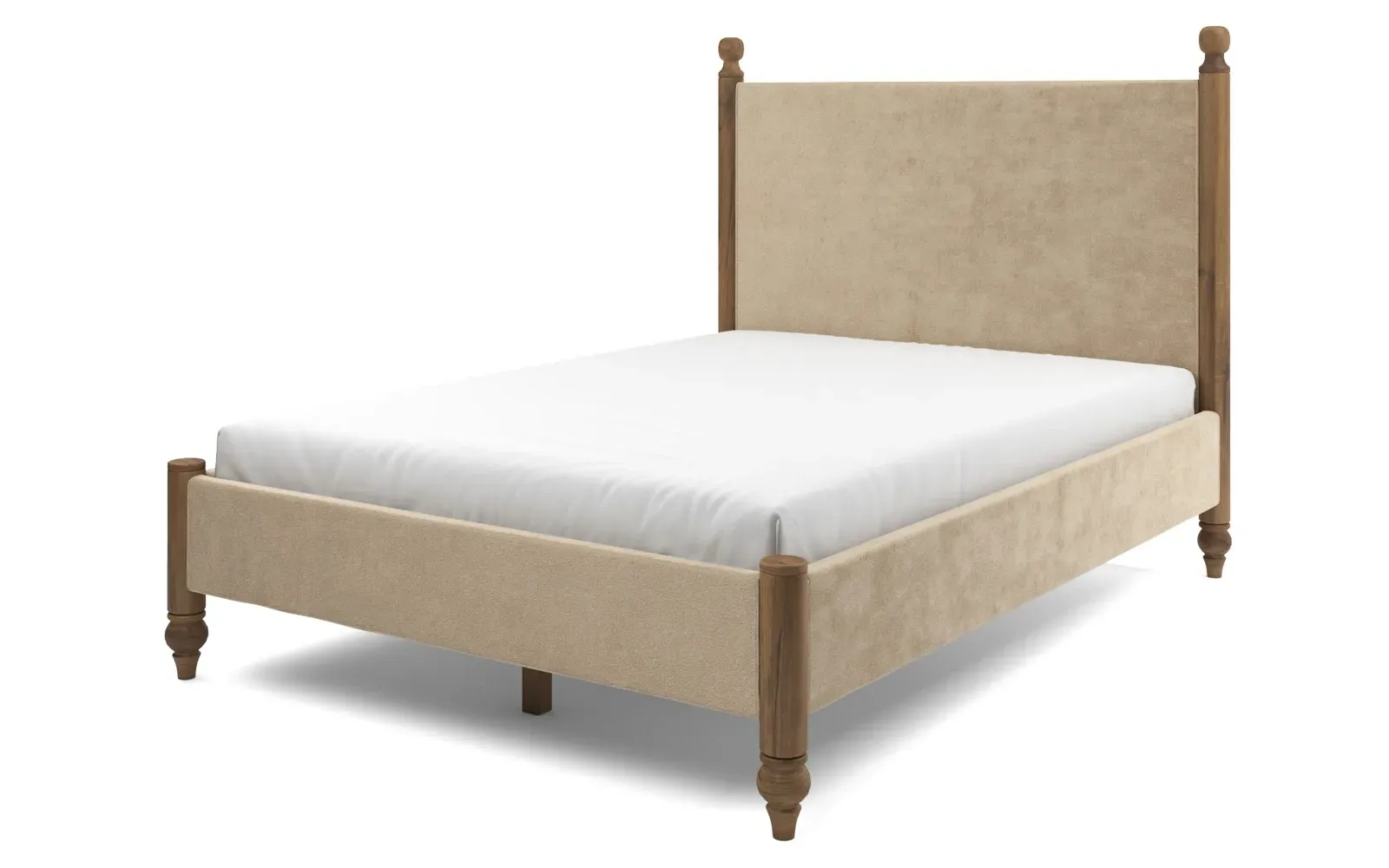 Arlette Full Bed Frame - Champagne, Velvet