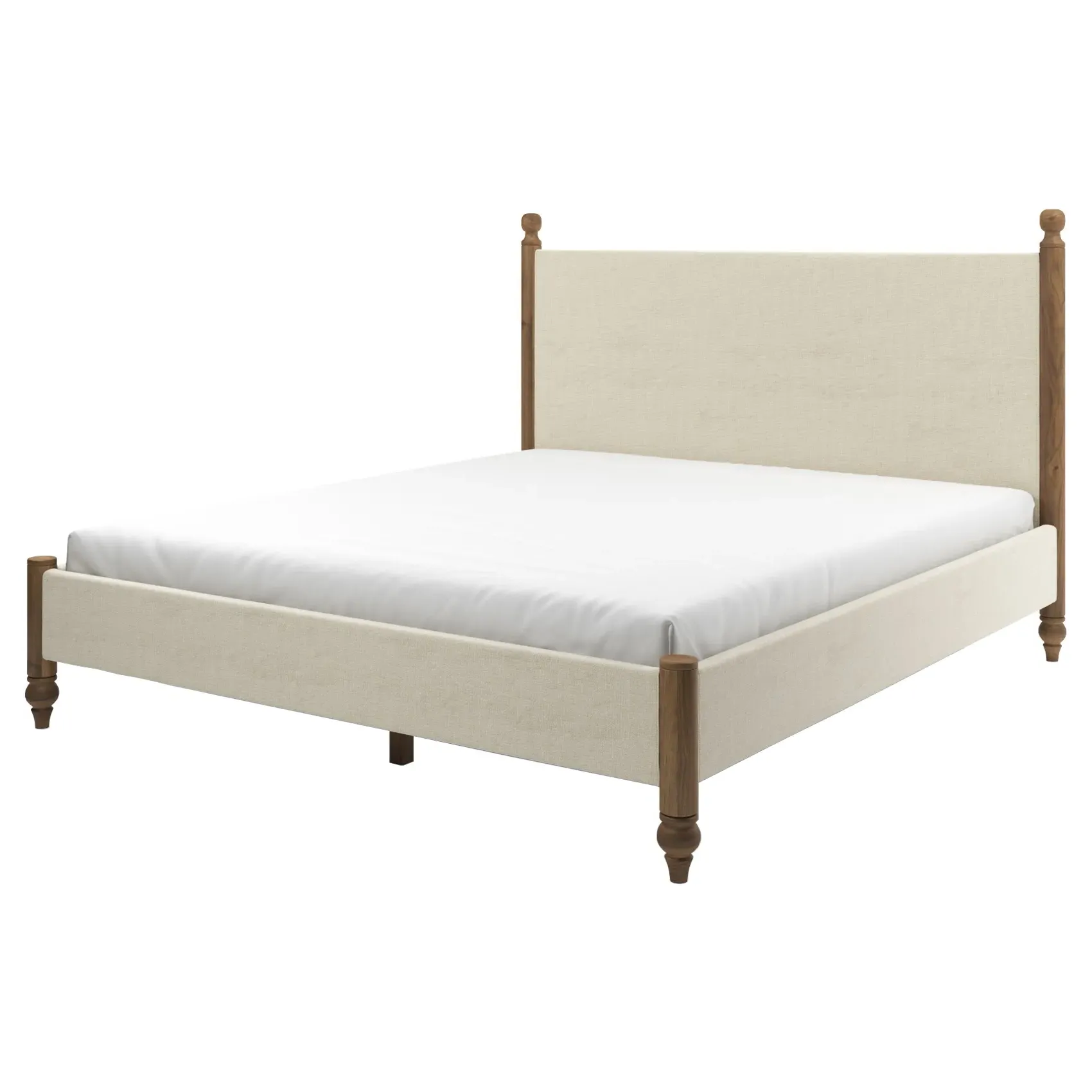 Arlette King Size Bed Frame - Sea Salt