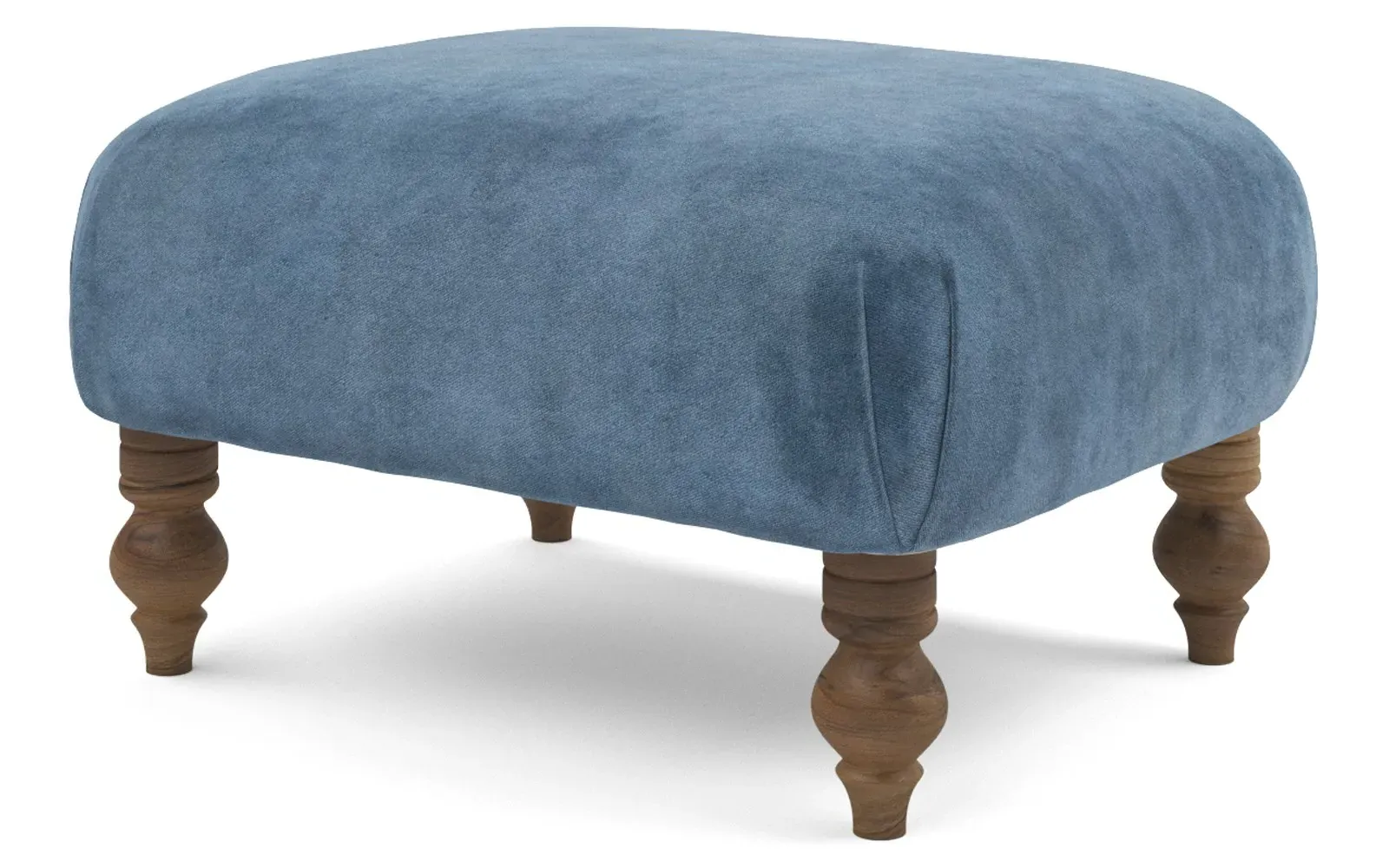 Arlette Ottoman - Blue Dusk, Performance Velvet