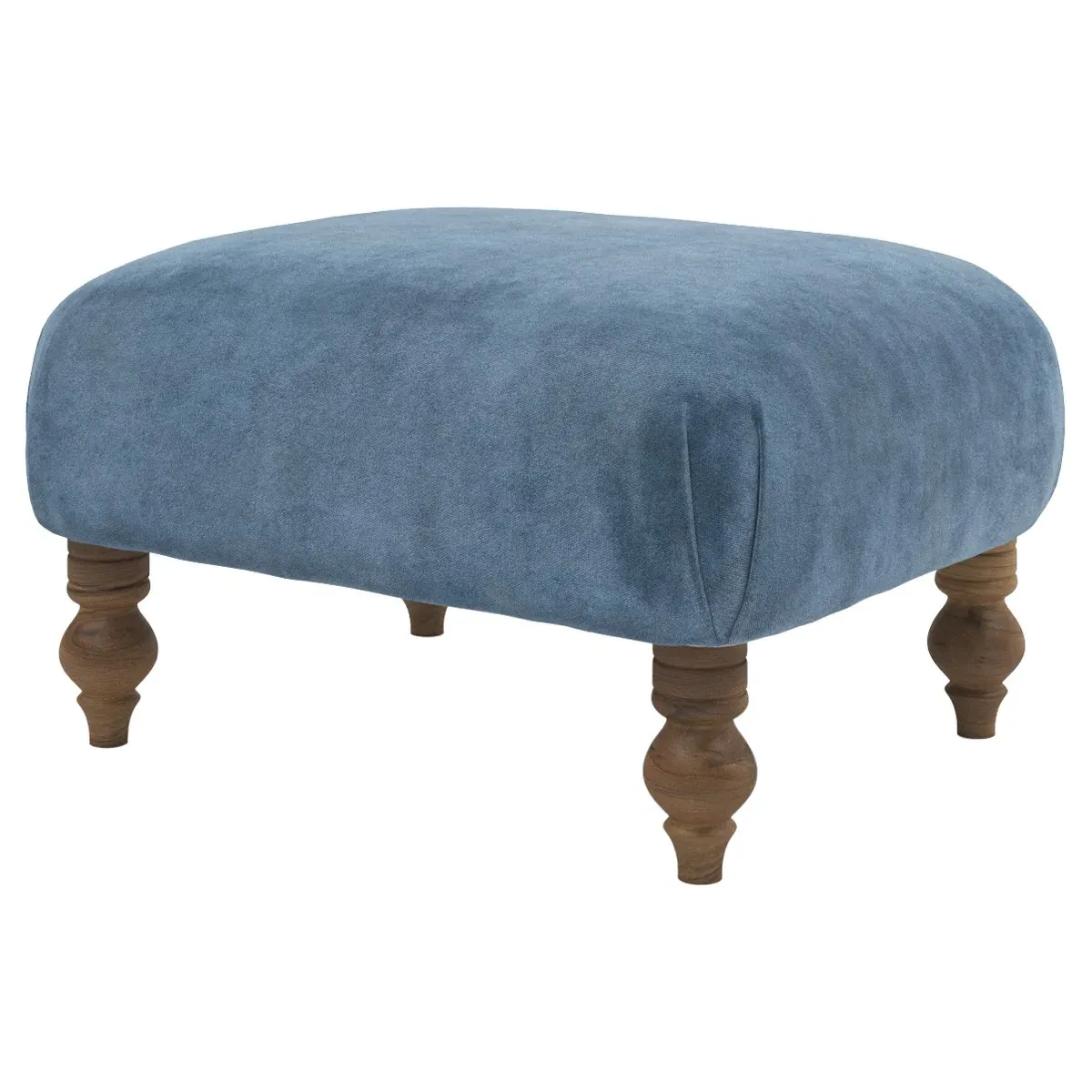 Arlette Ottoman - Blue Dusk, Performance Velvet image