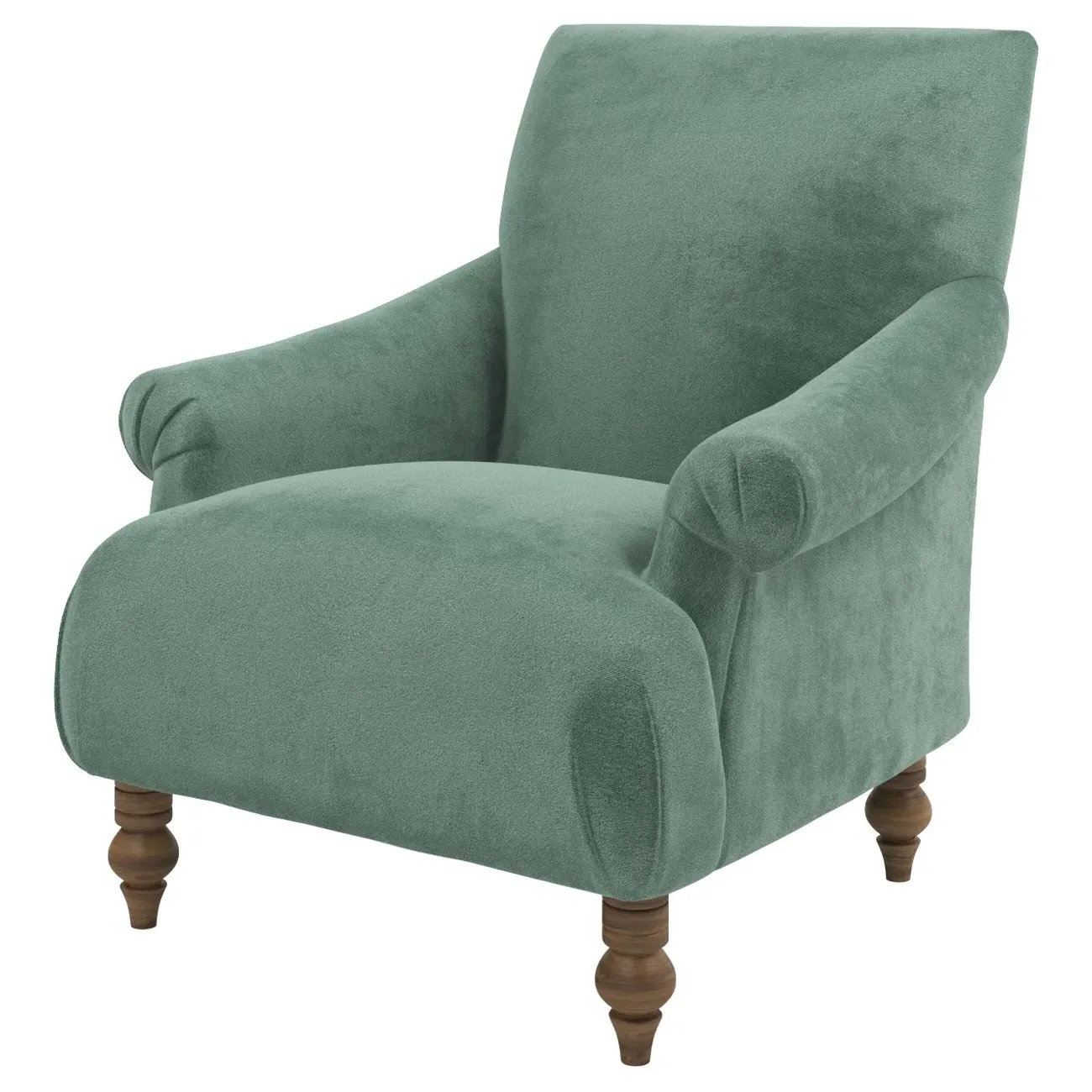 Arlette Performance Velvet Chair - Stone Pine