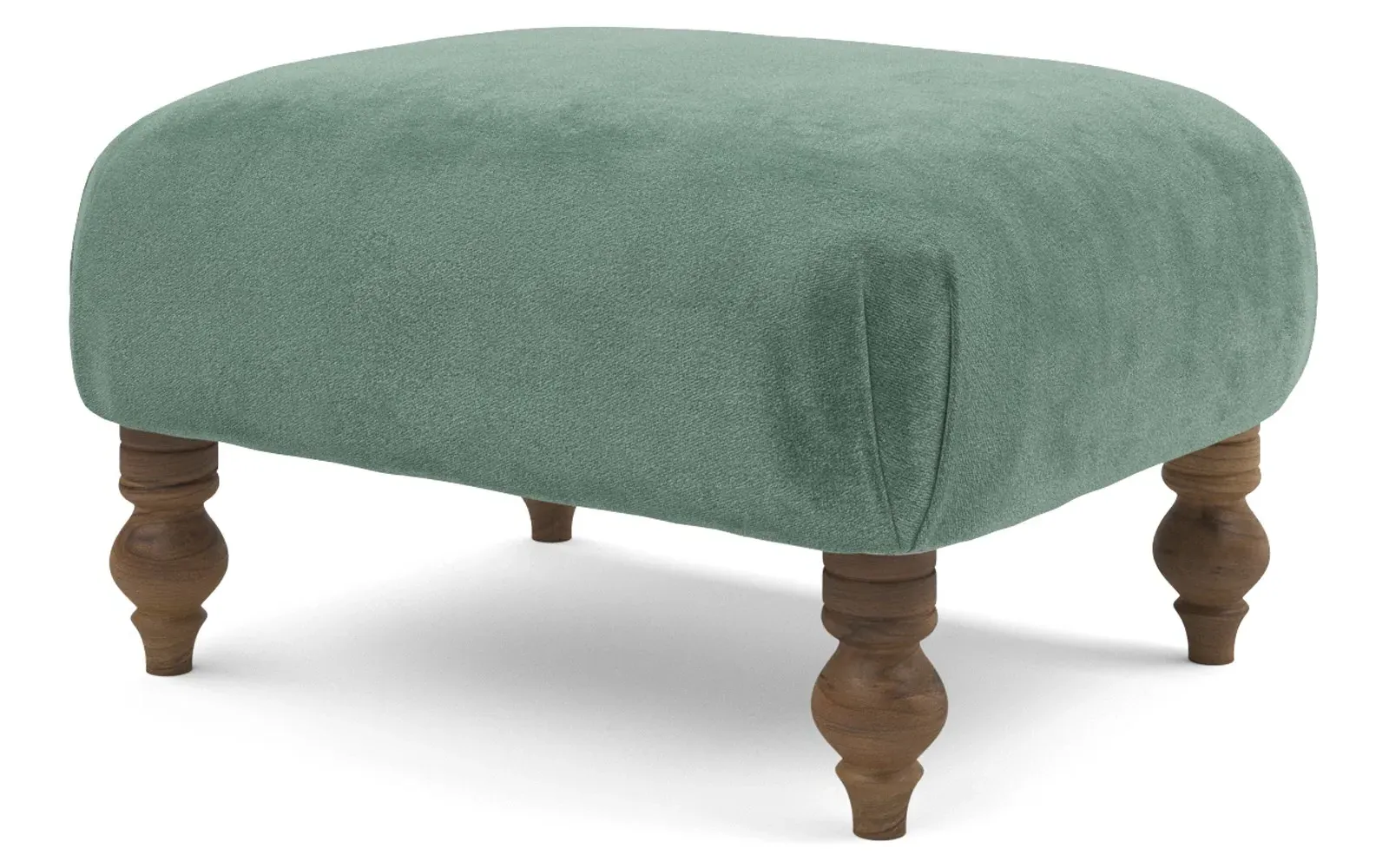 Arlette Performance Velvet Ottoman - Stone Pine