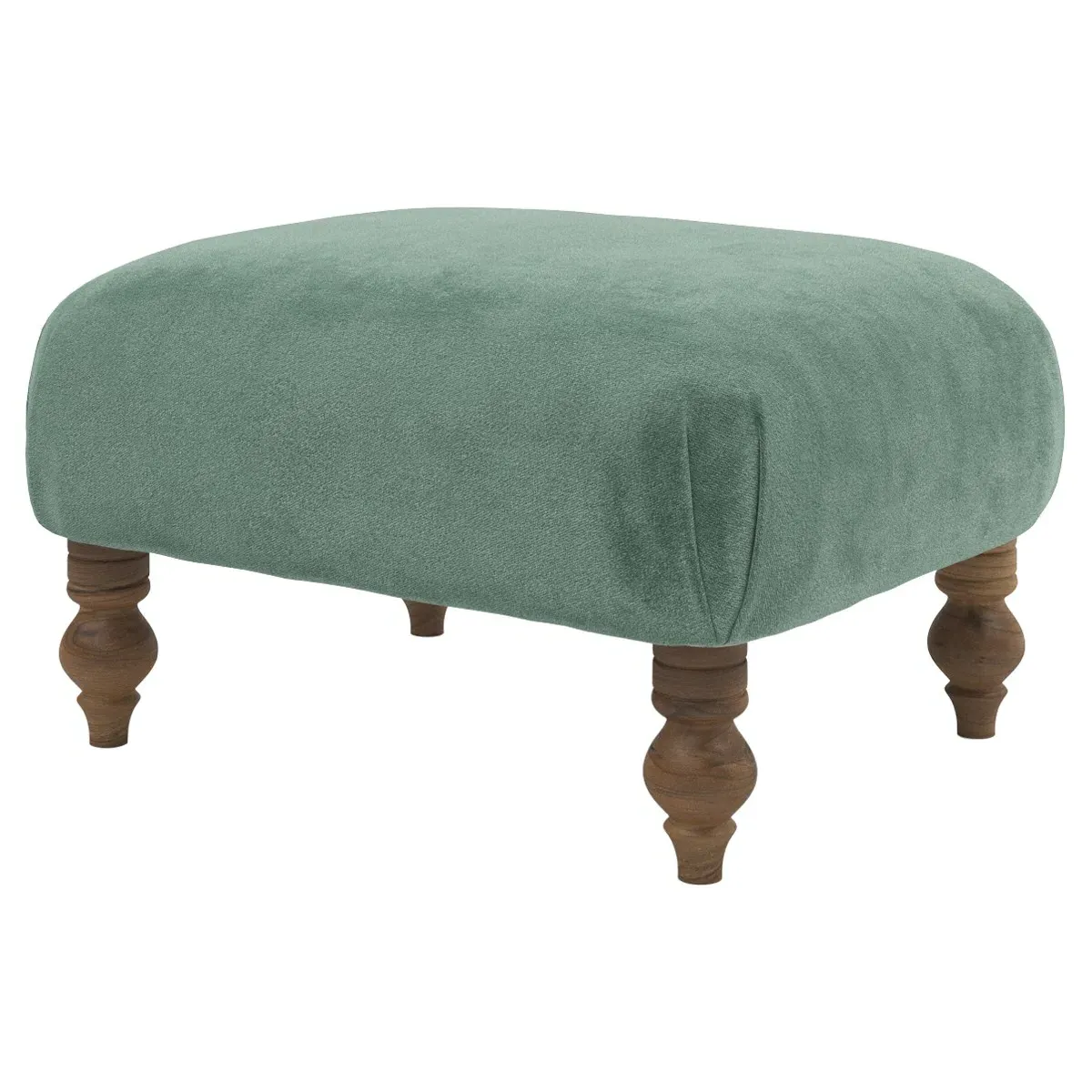 Arlette Performance Velvet Ottoman - Stone Pine image