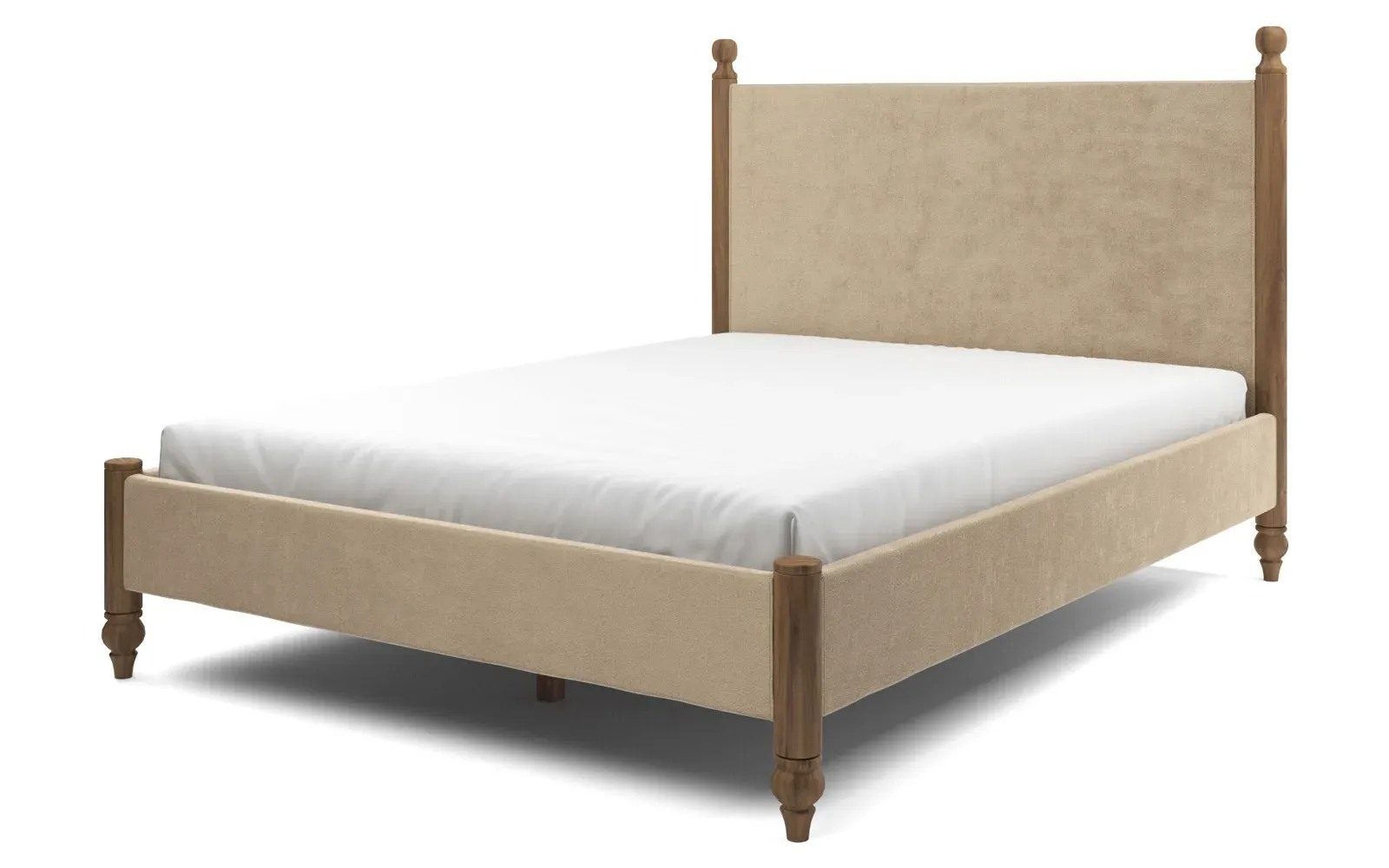 Arlette Queen Bed Frame - Champagne, Velvet