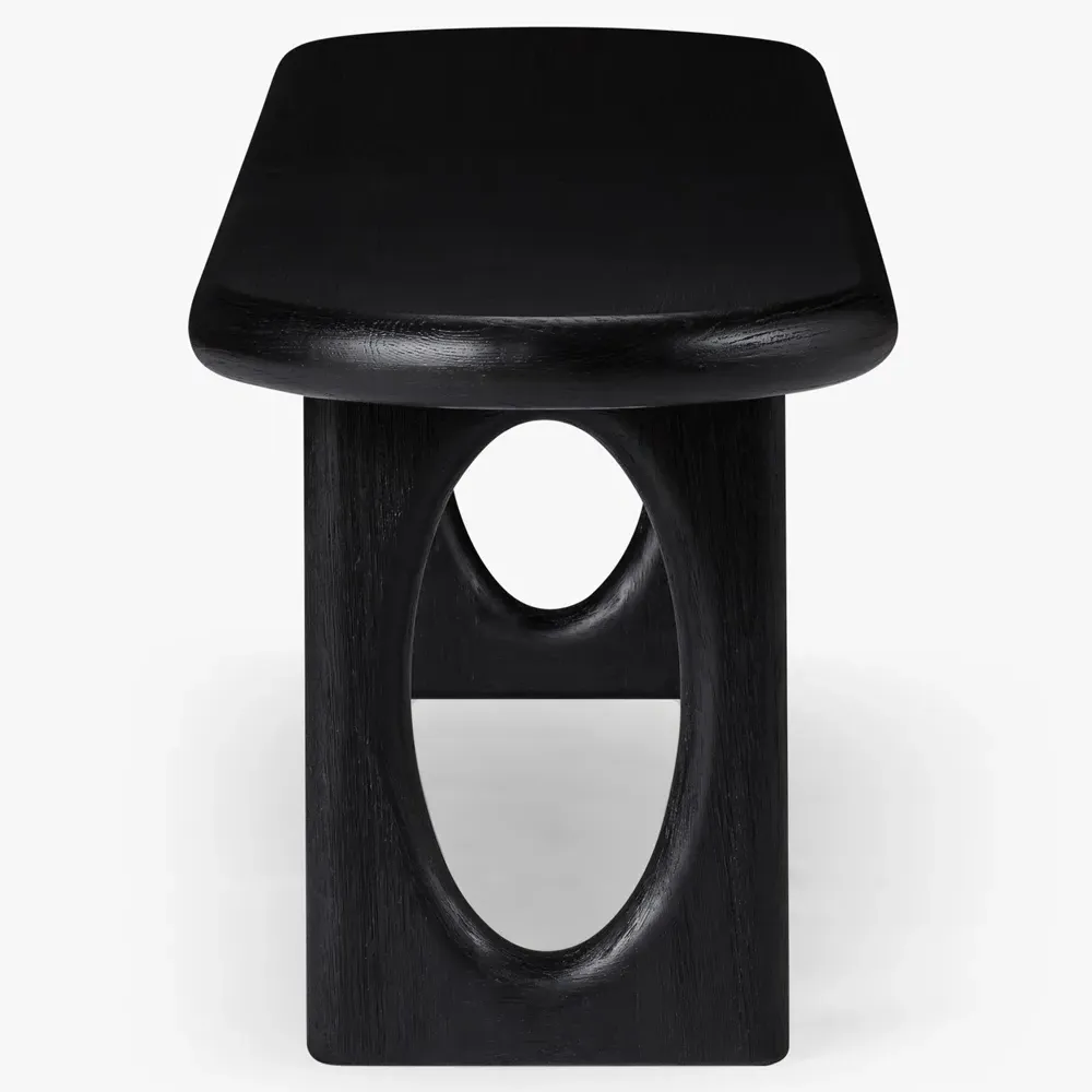 Arley Dining Bench - Black, Oak