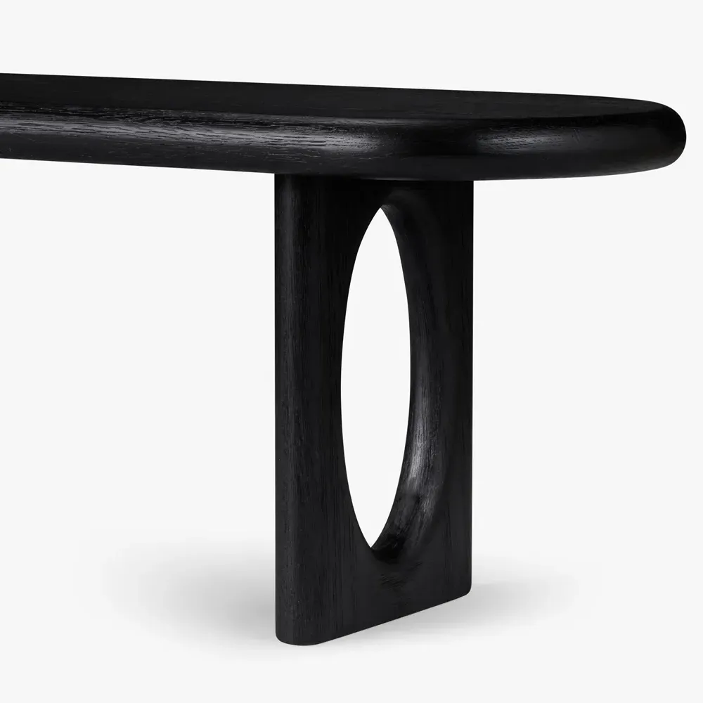 Arley Dining Bench - Black, Oak