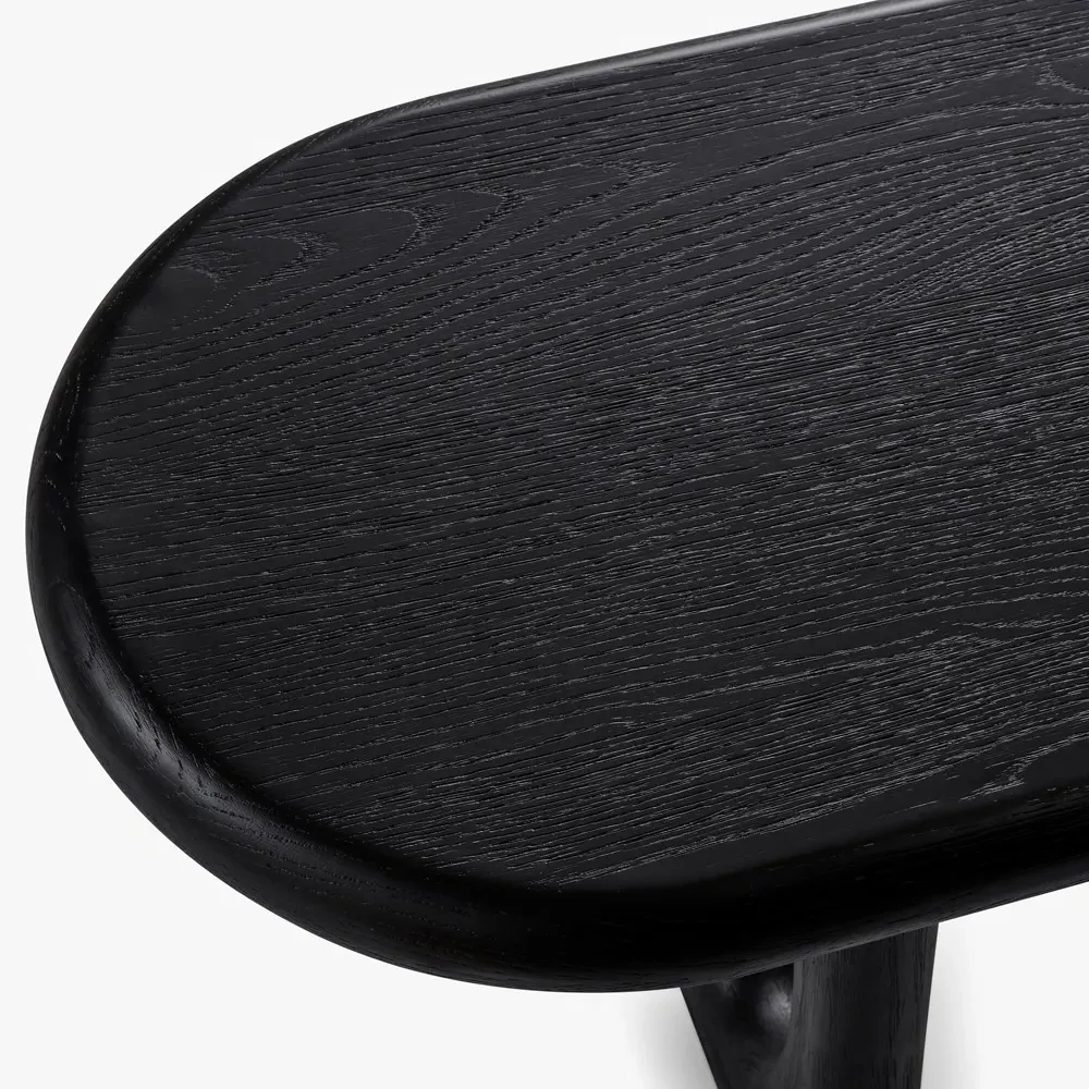 Arley Dining Bench - Black, Oak